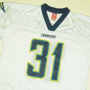 VTG Reebok NFL San Diego Chargers Antonio Cromartie #31 Jersey XL White Green